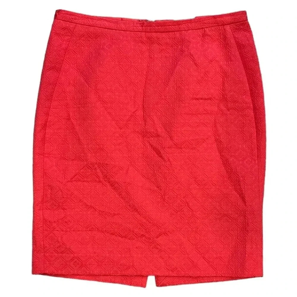 The Limited Salmon Pink Textured Pencil Skirt 8